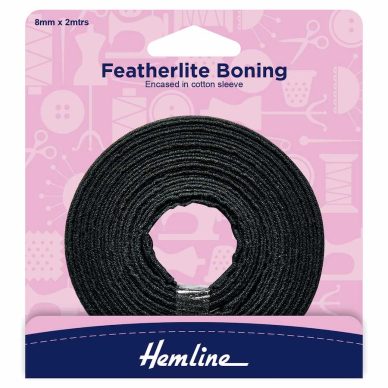 Hemline Boning 8mm Black - William Gee UK