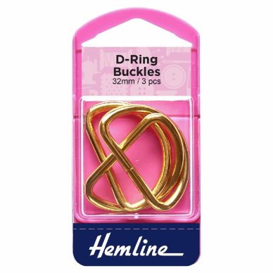 Hemline D-Ring 32mm in Gold - William Gee UK