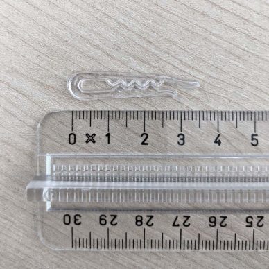 Clear Nylon Shirt Clips 35mm WITH MEASUREMENT - William Gee UK