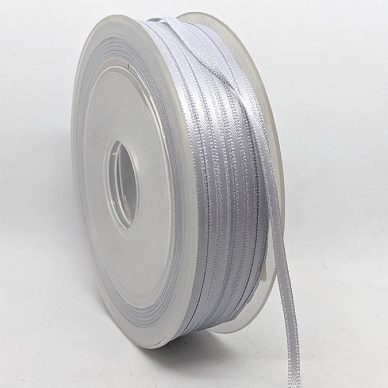 Satin Ribbon 3mm Silver Grey - William Gee UK