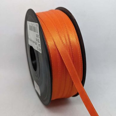 Satin Ribbon 6.5mm Orange - William Gee UK