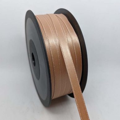 Satin Ribbon 6.5mm Tan - William Gee UK