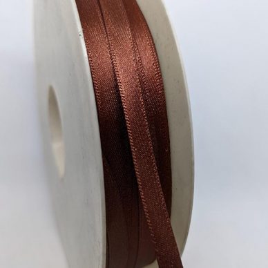 Satin Ribbon 7mm Light Brown - William Gee UK