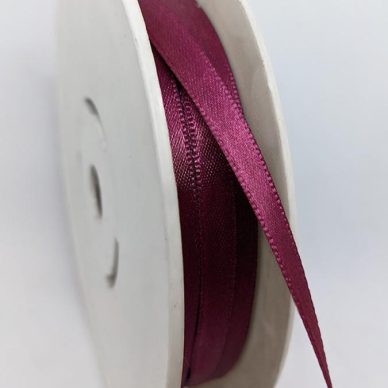 Satin Ribbon 7mm Wine - William Gee UK