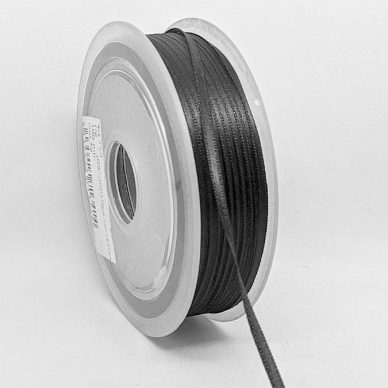 Satin-Ribbon-3mm-Dark-Grey-William-Gee-UK