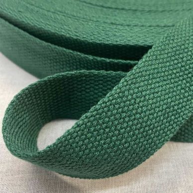 Cotton Webbing 30mm Bottle Green - William Gee Uk