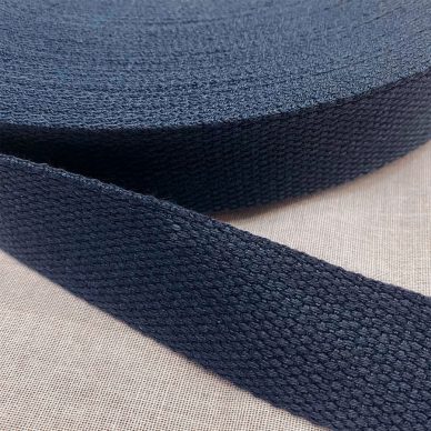 Cotton Webbing 30mm Navy - William Gee Uk