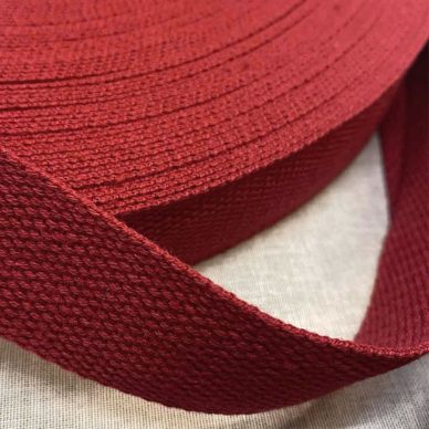 Cotton Webbing 30mm Red - William Gee Uk