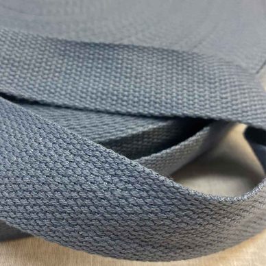 Cotton Webbing 30mm Slate - William Gee Uk