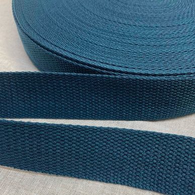 Cotton Webbing 30mm Steel Blue - William Gee Uk