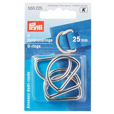 Prym D Rings Silver 25mm 555225 - William Gee Uk