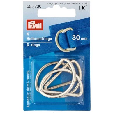 Prym Metal D Rings 30mm 555230 - William Gee Uk