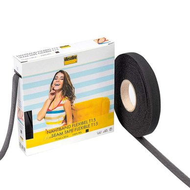 Vilene Seam Tape Flexible T15 Charcoal - William Gee UK