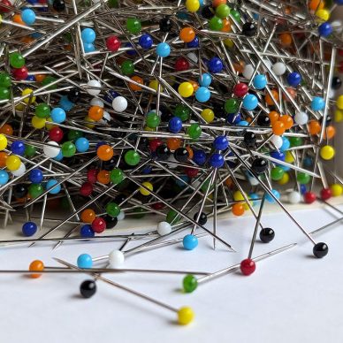 Colour-Headed Pins Box of 1000 pins - William Gee UK